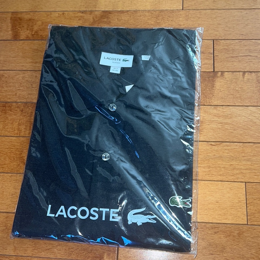 Brand new dark grey Lacoste Polo shirt
